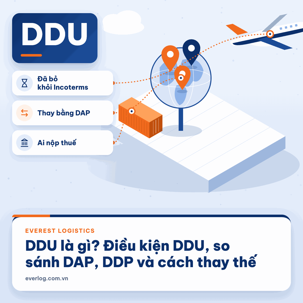 DDU là gì? Ai trả thuế và xử lý thế nào khi hợp đồng, vận đơn ghi DDU