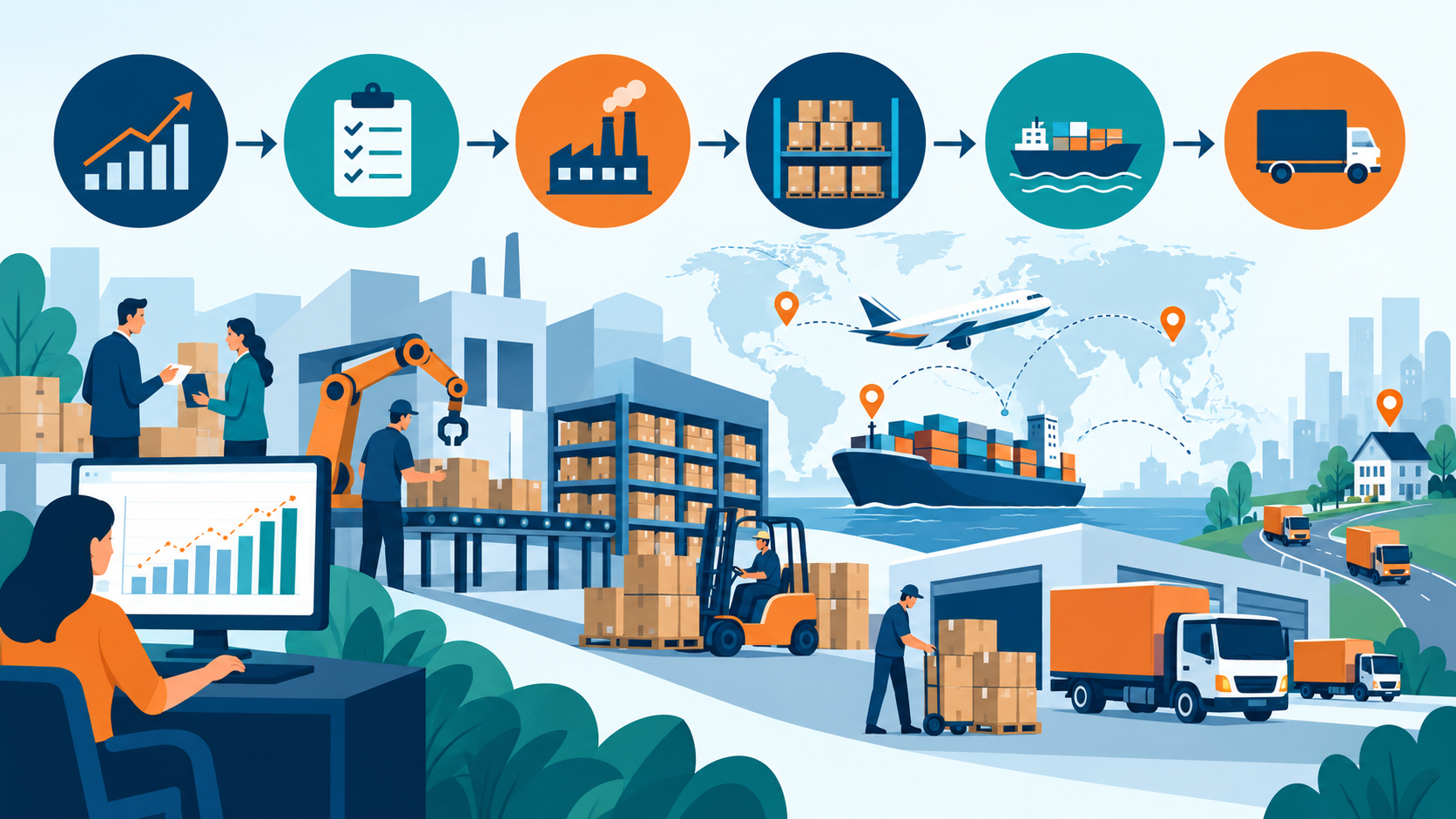Quản trị chuỗi cung ứng là gì? Phân biệt với logistics